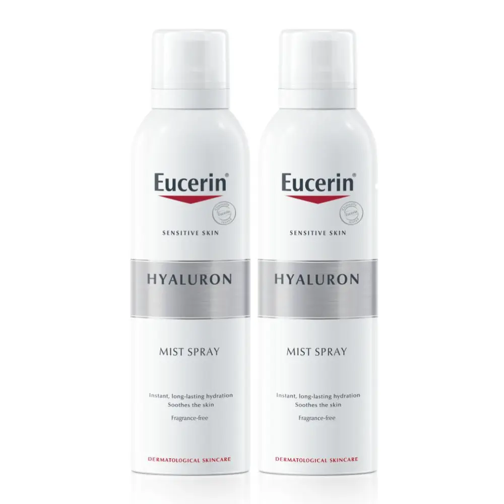 Xịt Dưỡng Khóa Ẩm Cho Da Nhạy Cảm, Hyaluron Mist Spray, Sensitive Skin, 2 Chai (300ml) - EUCERIN