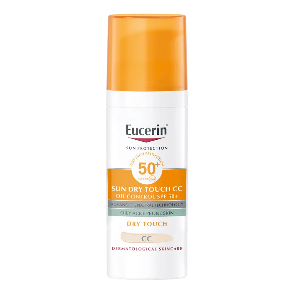 Kem CC Chống Nắng Kiềm Dầu, Sun Dry Touch CC Oil Control SPF 50+ (50ml) - EUCERIN