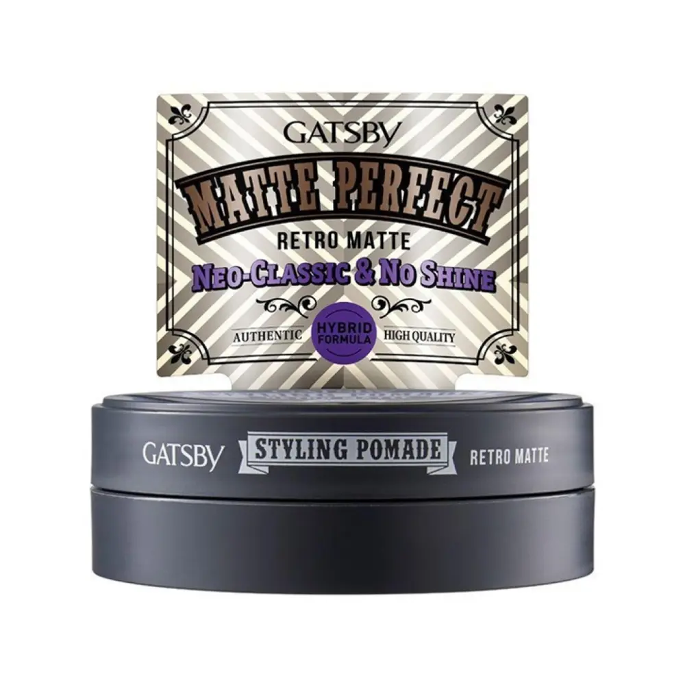 Sáp Vuốt Tóc Tạo Kiểu, Styling Pomade, Matte Perfect Retro Matte (75g) - GATSBY