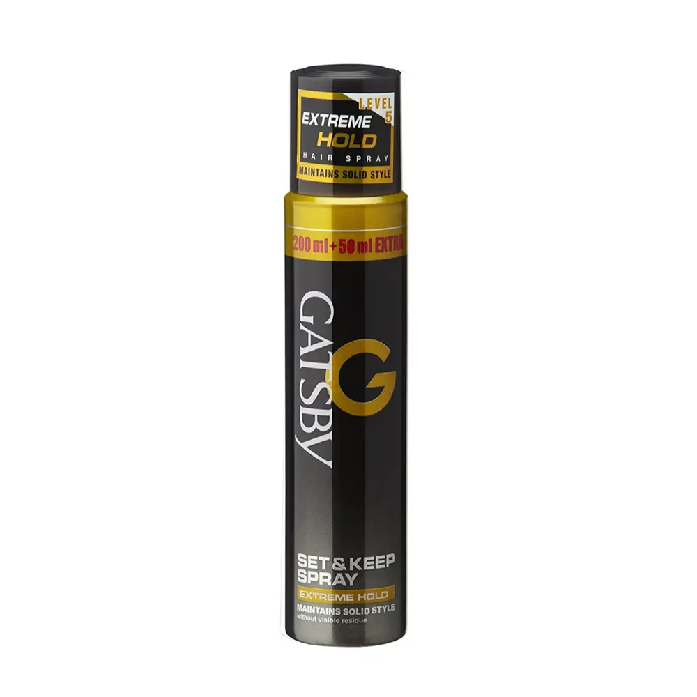 Keo Xịt Tóc Giữ Nếp, Hair Spray, Set & Keep Spray, Extreme Hold Level 5 (250ml) - GATSBY
