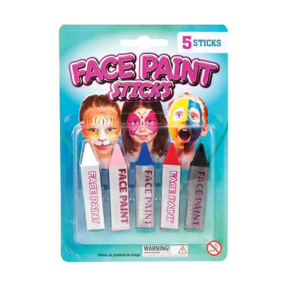 Bút Vẽ Mặt, Face Paint Sticks, 5 Màu - UNCLE BILLS