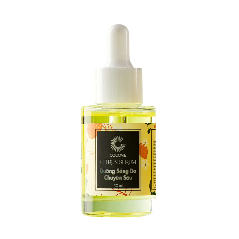 Tinh Dầu Dừa Cam Chanh Dưỡng Sáng Da Chuyên Sâu, Citrus Serum, Orange-Lemon Coconut Essential Oil (30ml) - COCOVIE