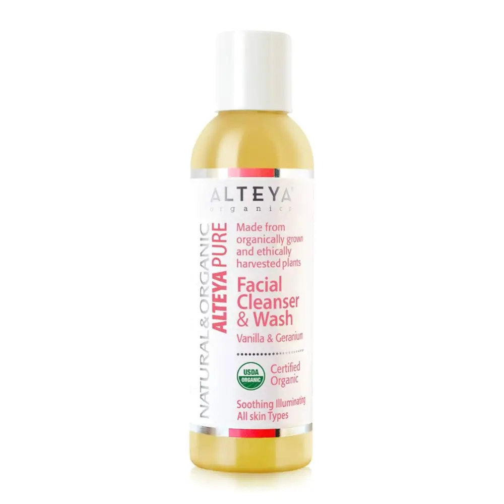 Sữa Rửa Mặt Hữu Cơ Hương Vani & Phong Lữ, Organic Facial Cleanser & Wash, Vanilla & Geranium, 5.1 fl oz (150ml) - ALTEYA ORGANICS