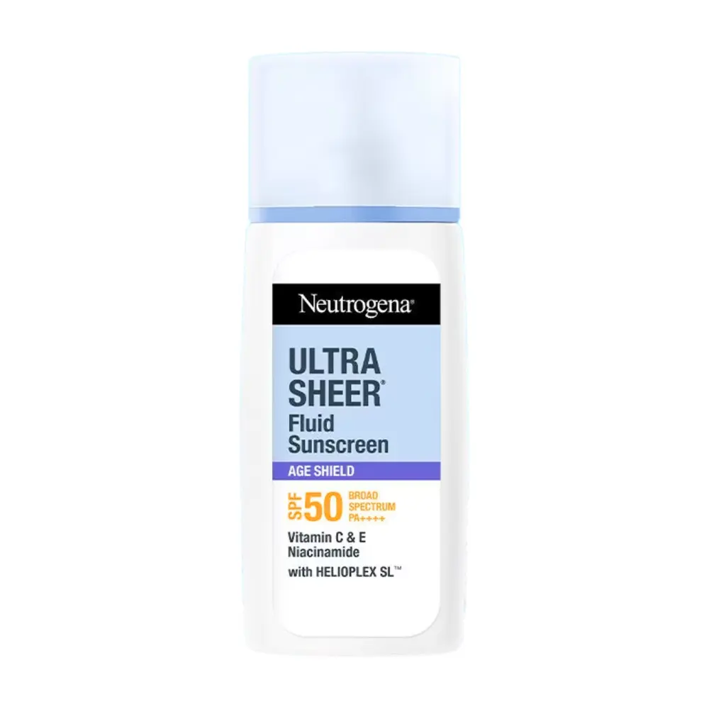 Kem Chống Nắng, Ultra Sheer, Fluid Suncreen, Age Shield SPF 50 Broad Spectrum PA++++ (40ml) - NEUTROGENA