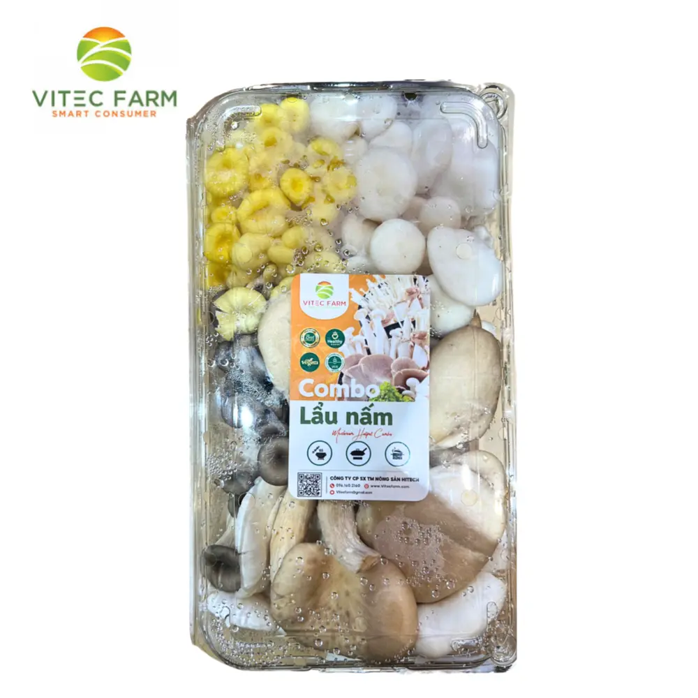 Combo Lẩu Nấm - Mushroom Combo for Hotpot (500g) - VITEC FARM