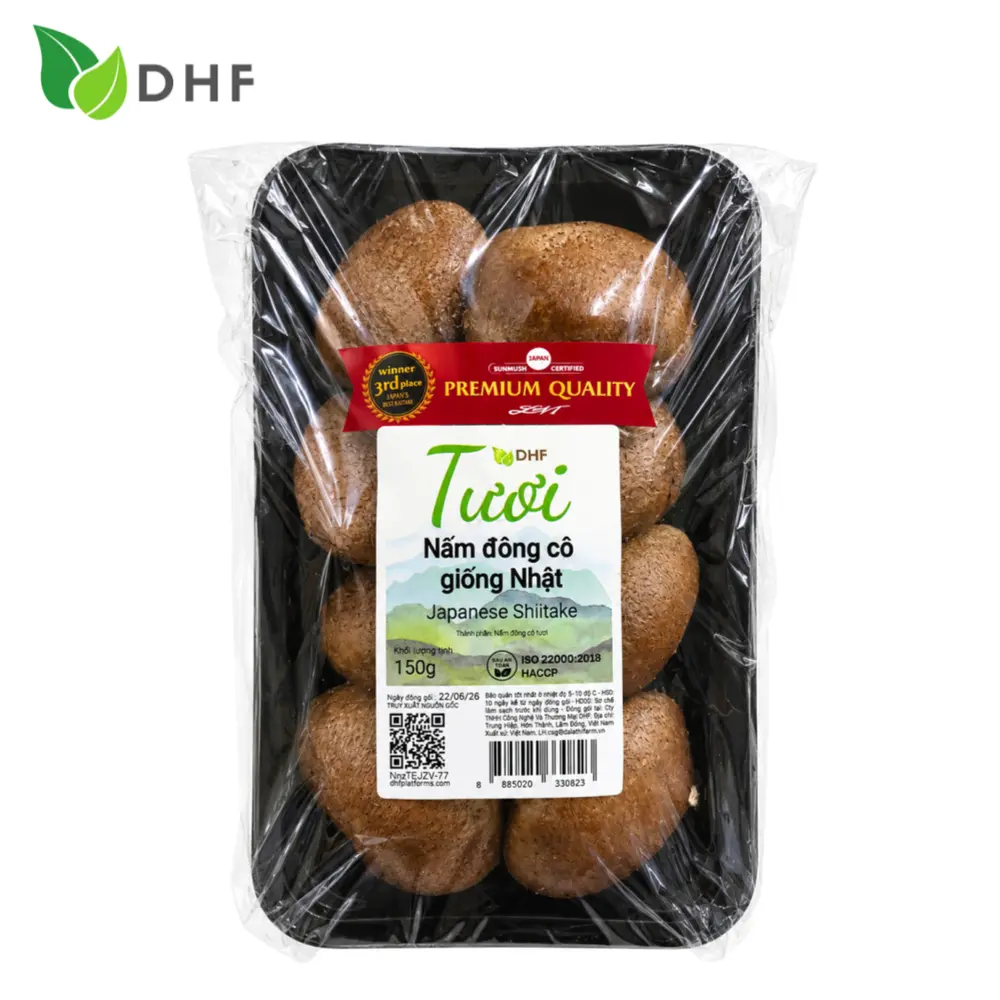 Nấm Đông Cô Giống Nhật - Japanese Shiitake Mushroom (150g) - DHF