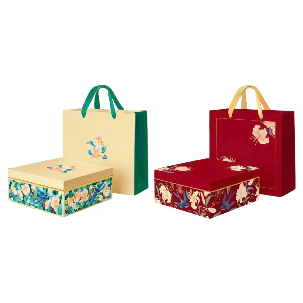 Hộp Quà Giấy Én Xuân (Đỏ/Xanh Trắng), Spring Swallow Gift Box 2026 (36 x 36 x 12.5cm) - ROOTS