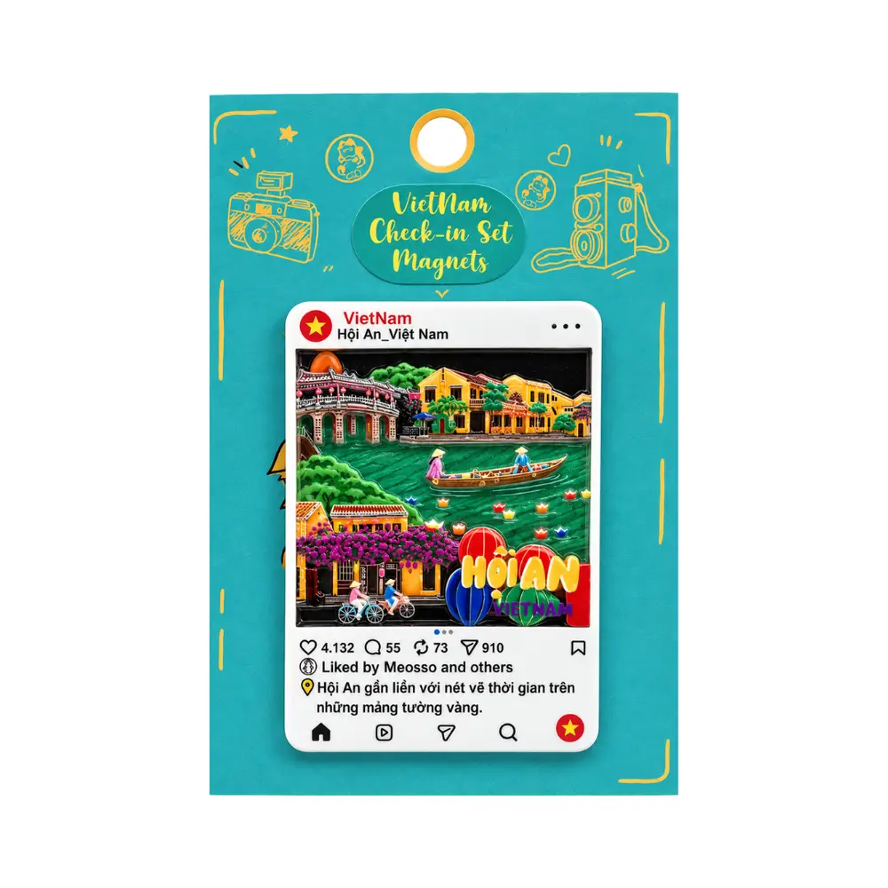 Nam Châm Lưu Niệm Check-In Hội An, 3D Printed Magnet 'Instagram Check-In Hoi An' - SANNY SOUVENIR