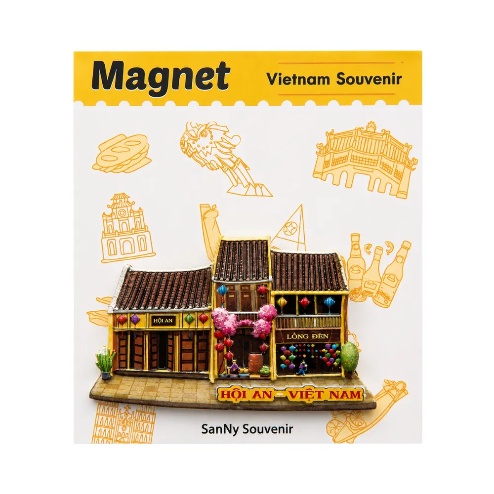 Nam Châm Nhựa Nhà Cổ Hội An, 3D Printed Plastic Magnet 'Hoi An Ancient Houses' - SANNY SOUVENIR