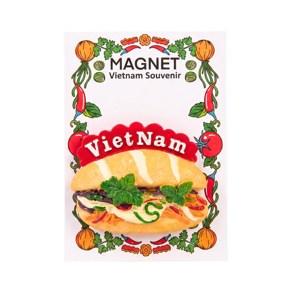 Nam Châm Thủ Công Bánh Mì Việt Nam, Handmade Magnet 'Banh Mi' - SANNY SOUVENIR