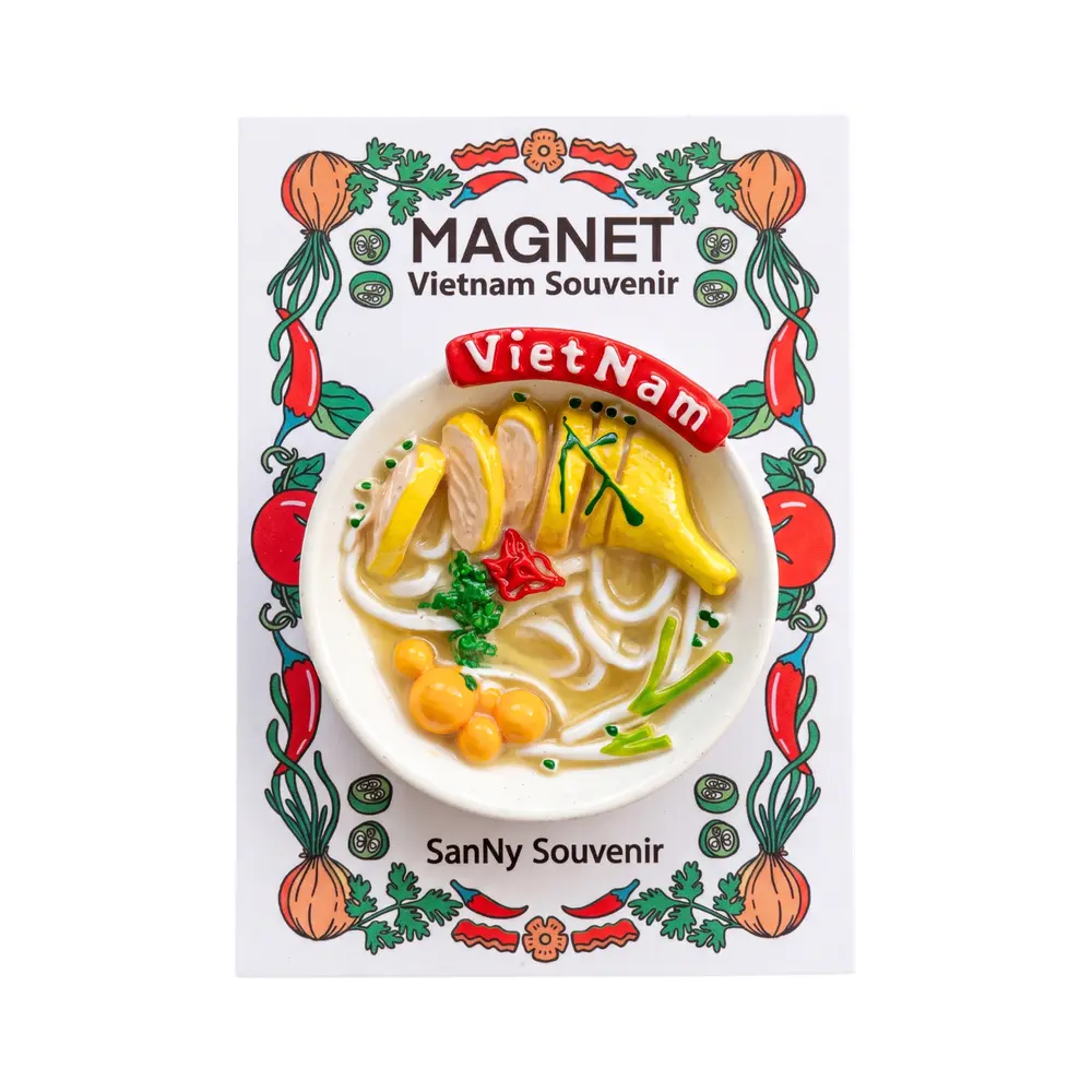 Nam Châm Thủ Công Phở Gà, Handmade Magnet 'Vietnamese Chicken Noodle Soup' - SANNY SOUVENIR