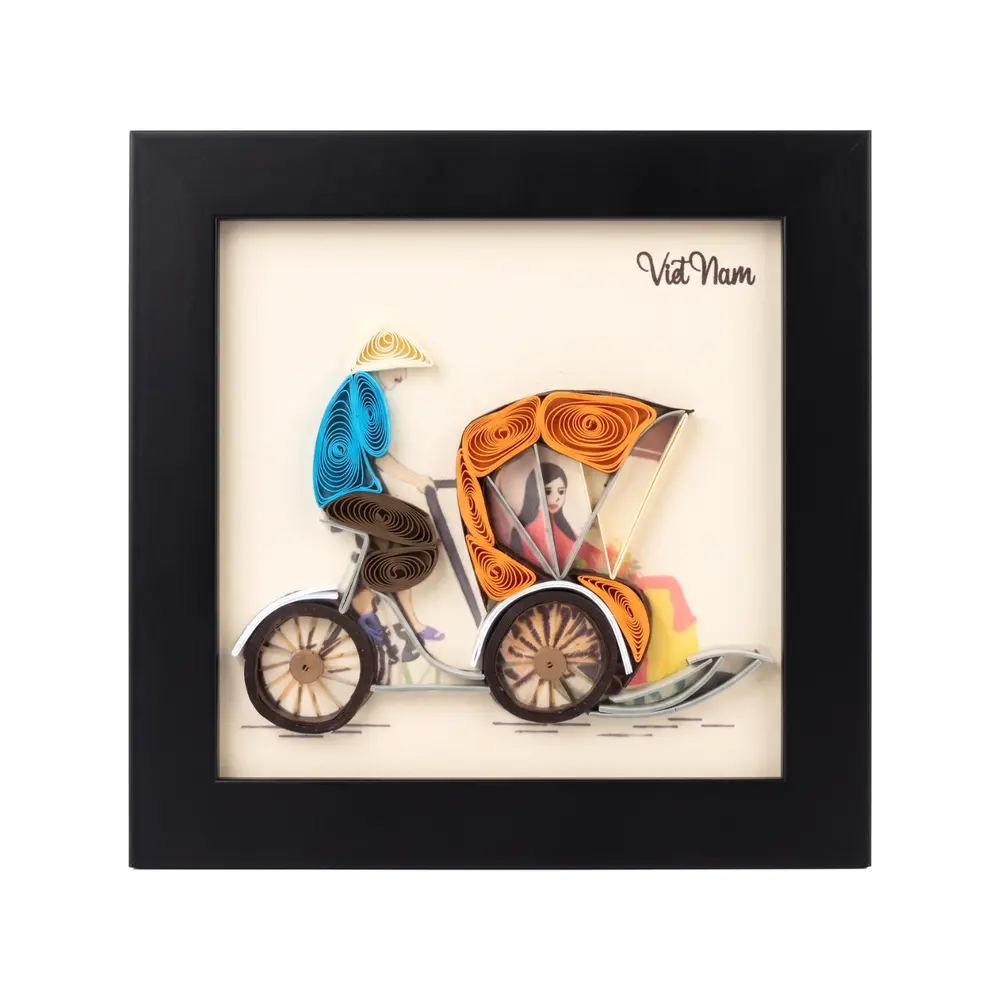 Nam Châm Giấy Xoắn Xích Lô, Twisted Paper Magnet 'Cyclo' - SANNY SOUVENIR