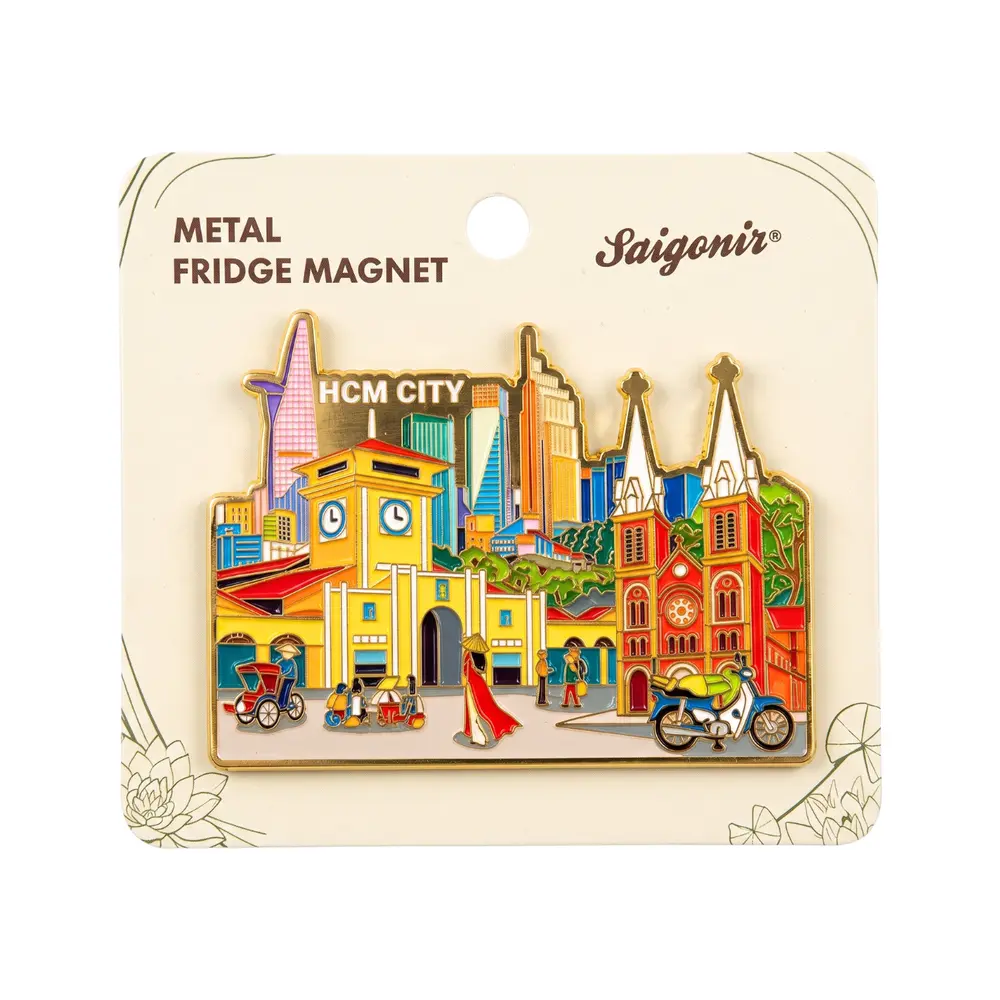 Nam Châm Kim Loại In UV Thành Phố Hồ Chí Minh, UV Printed Magnet 'Ho Chi Minh City' - SANNY SOUVENIR