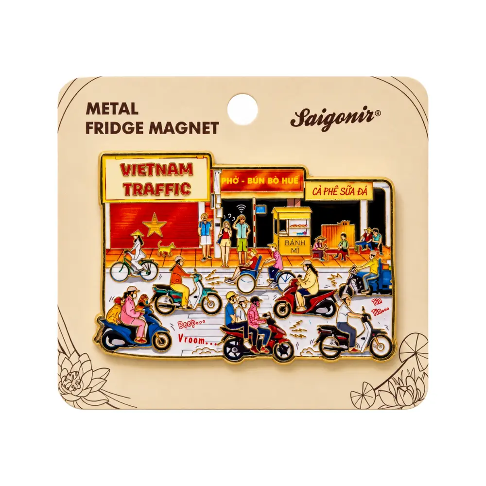 Nam Châm Kim Loại In UV 'Giao Thông', UV Printed Magnet 'Vietnam Traffic' - SANNY SOUVENIR