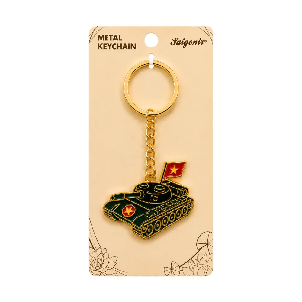Móc Khóa Kim Loại Xe Tăng Lá Cờ, Metal Keychain 'Tank' - SANNY SOUVENIR