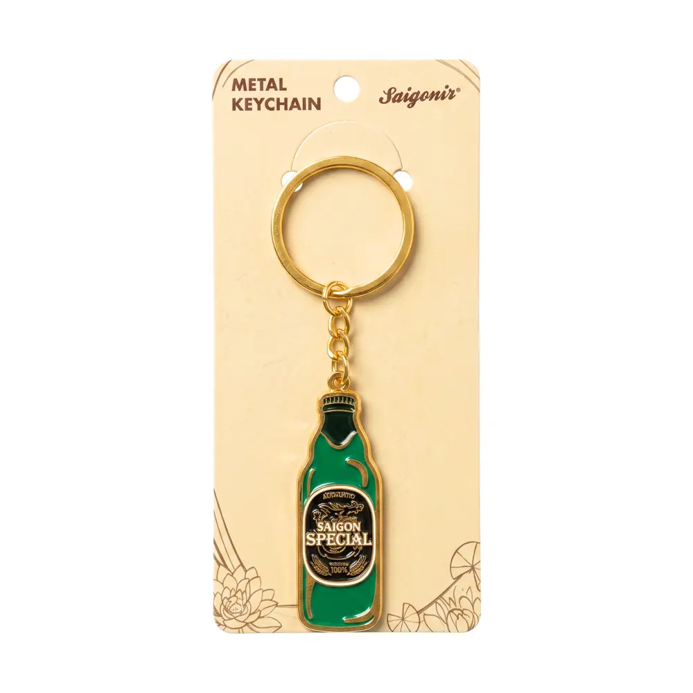 Móc Khóa Kim Loại Chai Bia Sài Gòn, Metal Keychain 'Special Saigon Beer' - SANNY SOUVENIR