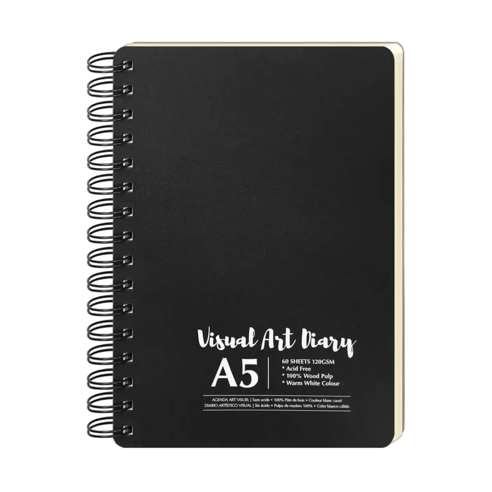 Sổ Tay A5, A5 Visual Art Diary, 120gsm, 60 Tờ - UNCLE BILLS