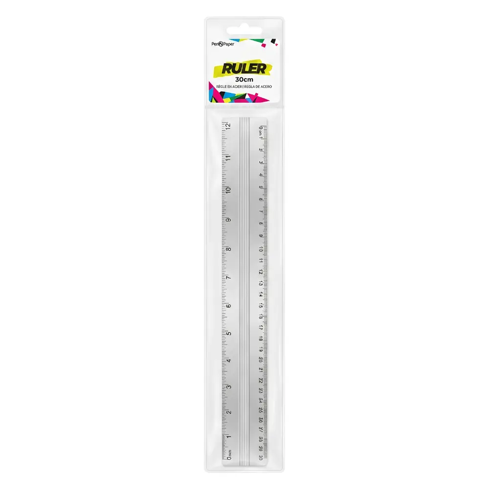 Thước Nhôm, Pen2Paper, Aluminium Raised Grip Ruler (30cm) - UNCLE BILLS