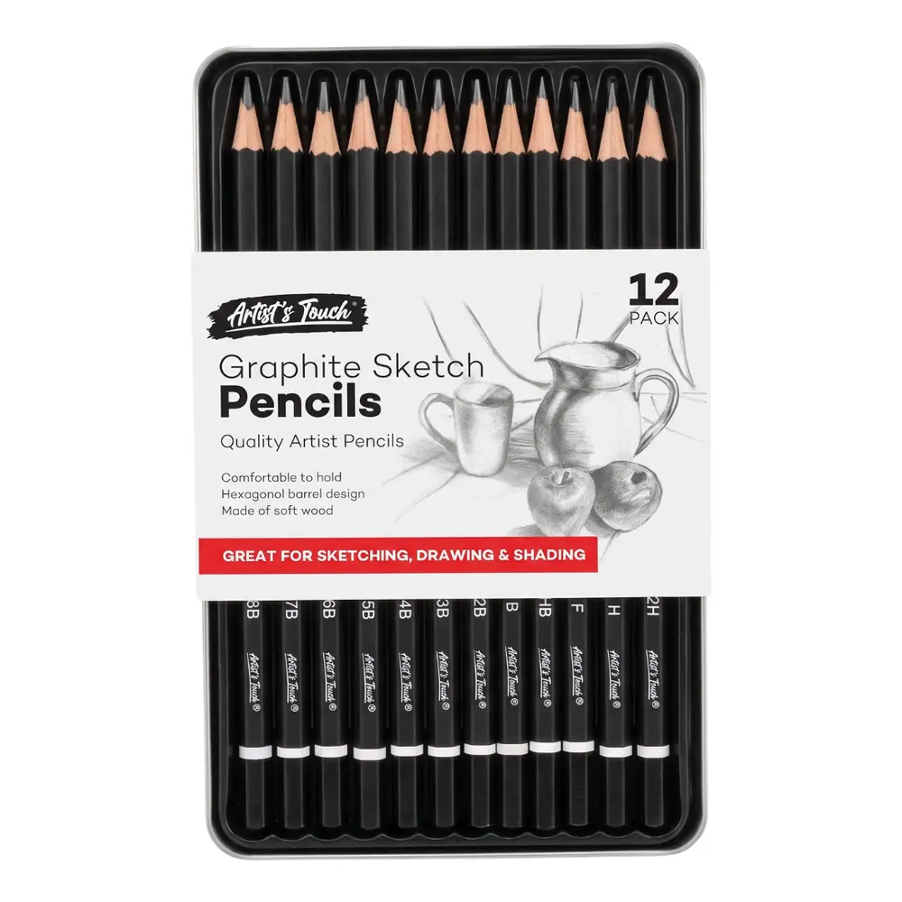 Bút Chì Vẽ Phác Thảo, Artist's Touch, Graphite Sketch Pencils, 12 Cây - UNCLE BILLS