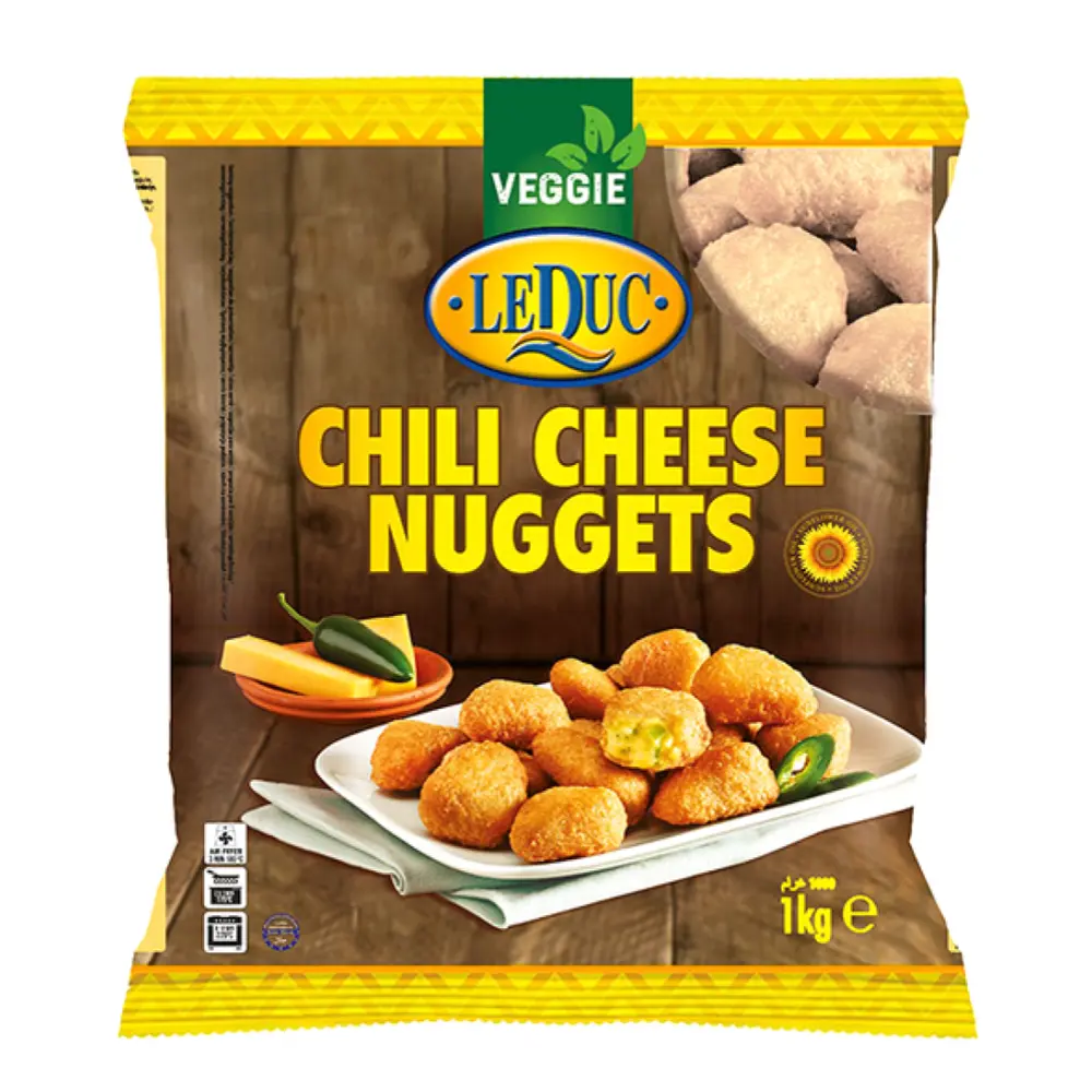 Viên Phô Mai Cay Chiên Giòn Đông Lạnh, Veggie, Chili Cheese Nuggets (1kg) - LE DUC