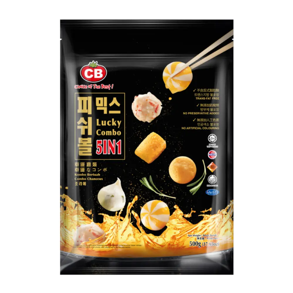 Combo Cá Viên Thả Lẩu, Lucky Combo, 5 in 1 Fish Ball for Hot Pot 
(500g) - CB