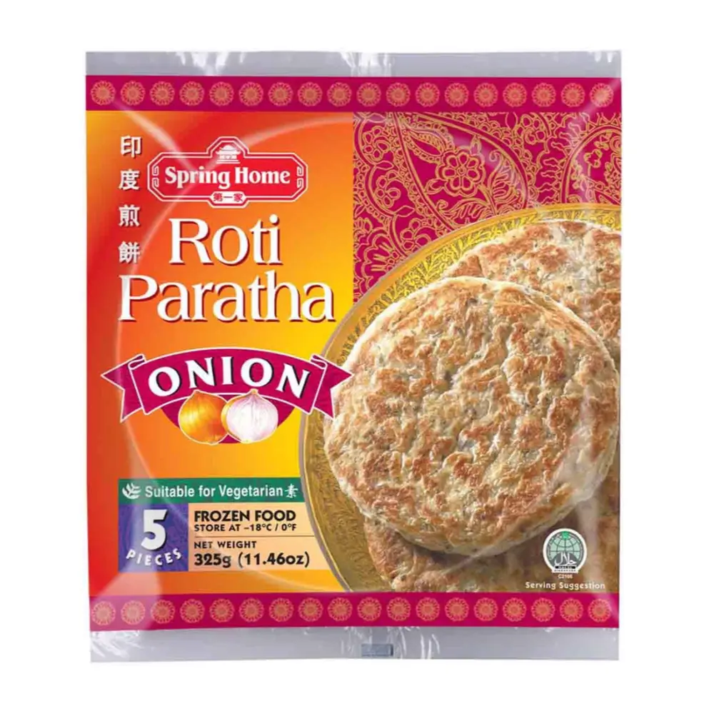 Bánh Roti Vị Hành, Roti Paratha, Onion, 5 Miếng, 11.46 oz (325g) - SPRING HOME