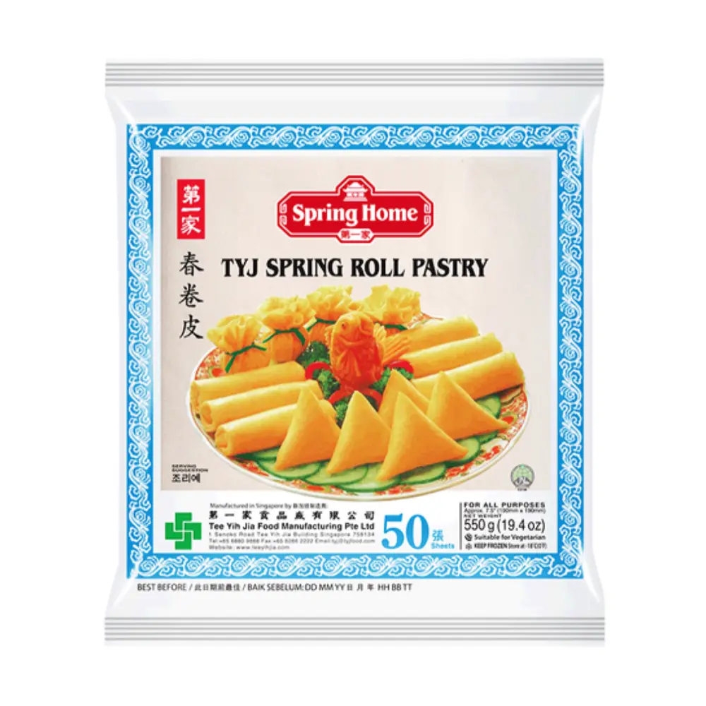 Bánh Tráng Bột Mì, TYJ Spring Roll Pastry, 50 Cái, 190 x 190mm (550g) - SPRING HOME
