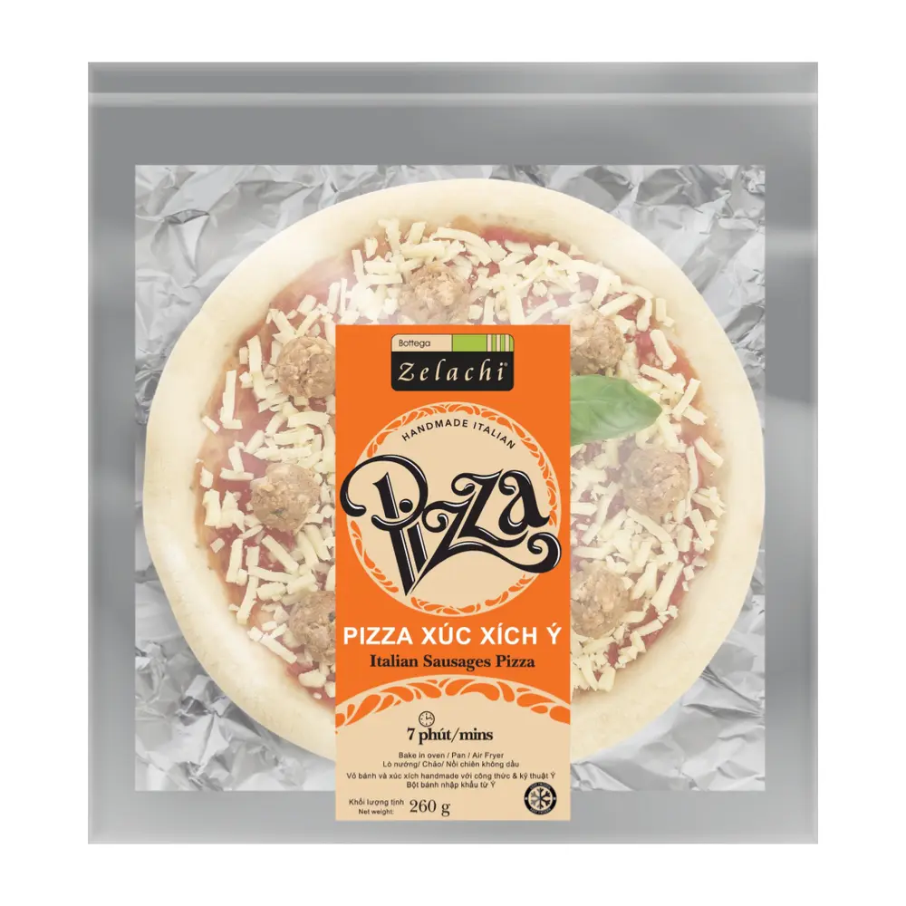 Pizza Xúc Xích Ý, Handmade Italian Pizza, Sausages (260g) - BOTTEGA ZELACHI