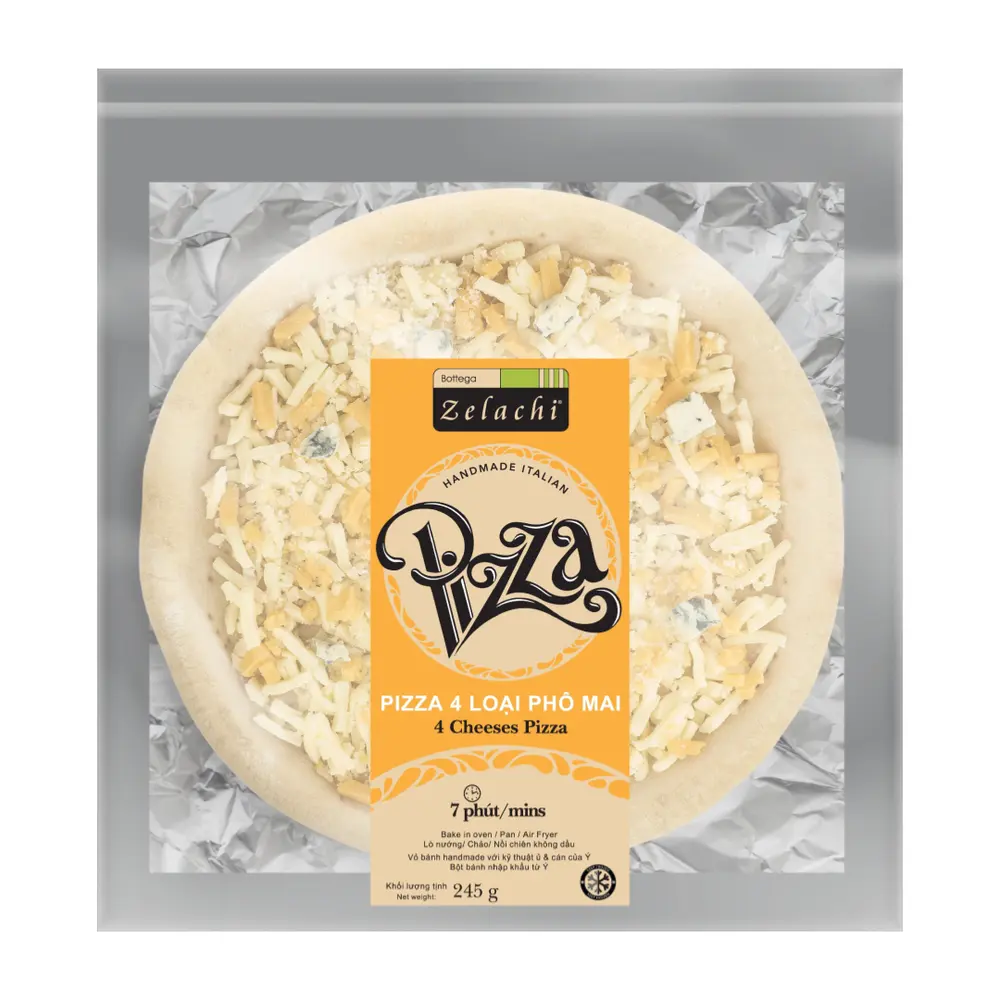 Pizza 4 Loại Phô Mai, Handmade Italian Pizza, 4 Cheeses (245g) - BOTTEGA ZELACHI