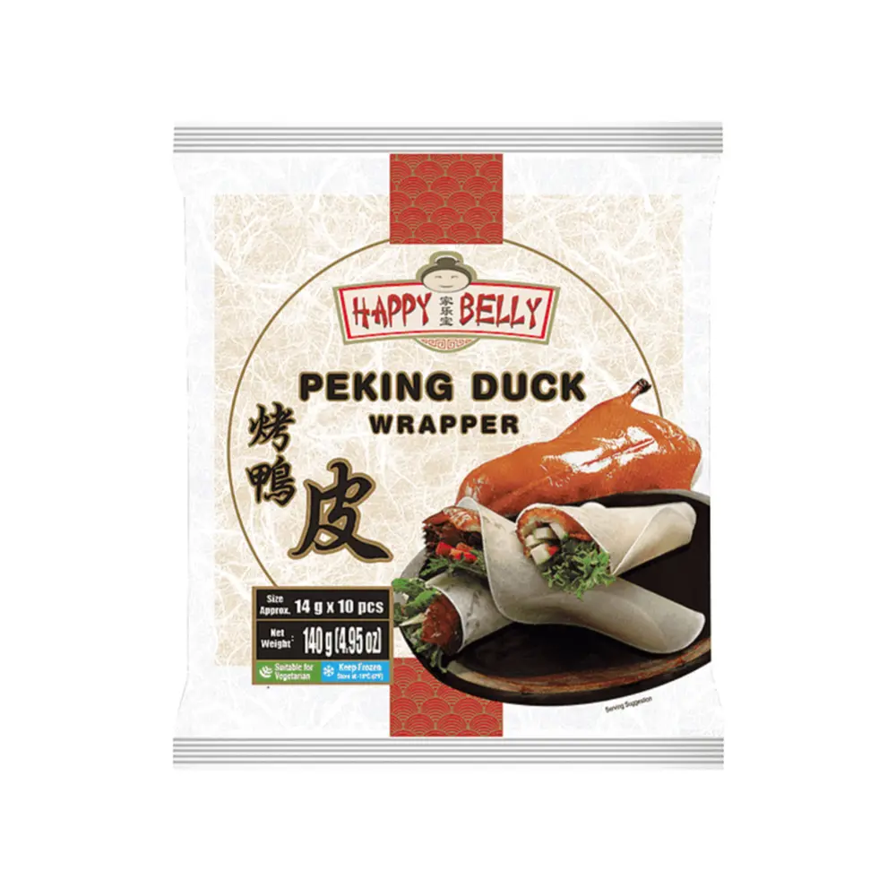 Vỏ Cuốn Vịt Quay Bắc Kinh, Peking Duck Wrapper, 10 Miếng, 15cm, 4.95 oz (140g) - HAPPY BELLY