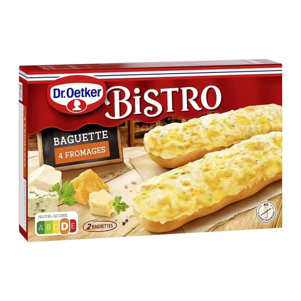 Bánh Mì 4 Loại Phô Mai, Bistro, Baguette 4 Fromages, 2 Cái (250g) - DR. OETKER