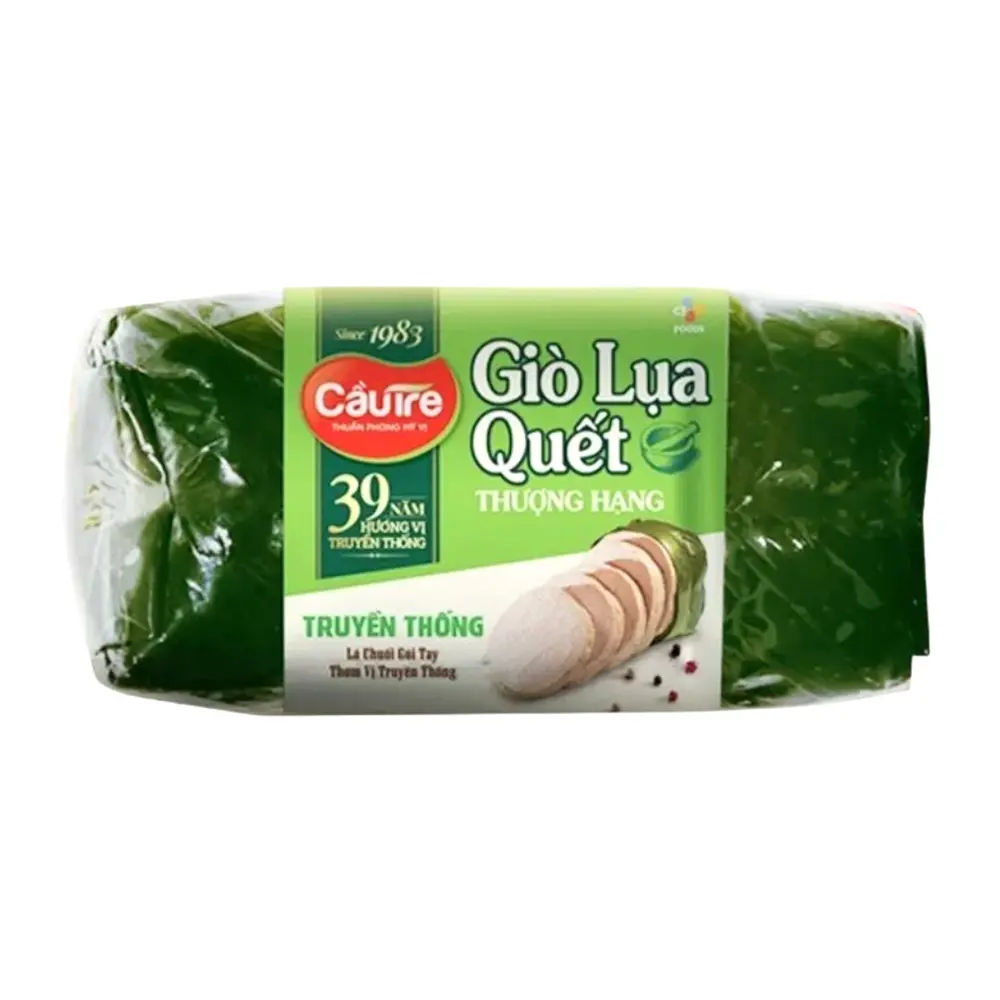 Giò Lụa Quết Thượng Hạng, Lean Pork Paste in Banana Leaf (500g) - CAU TRE