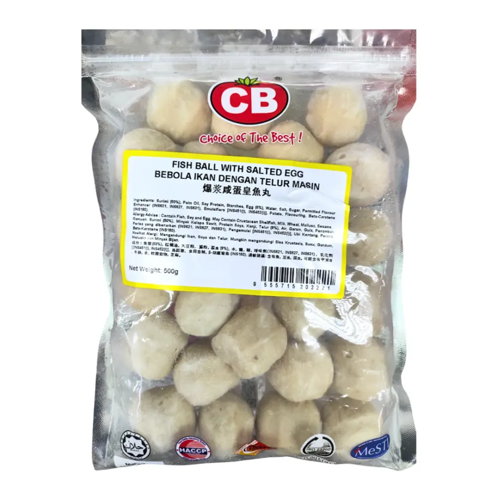 Cá Viên Nhân Trứng Muối, Fish Ball with Salted Egg (500g) - CB