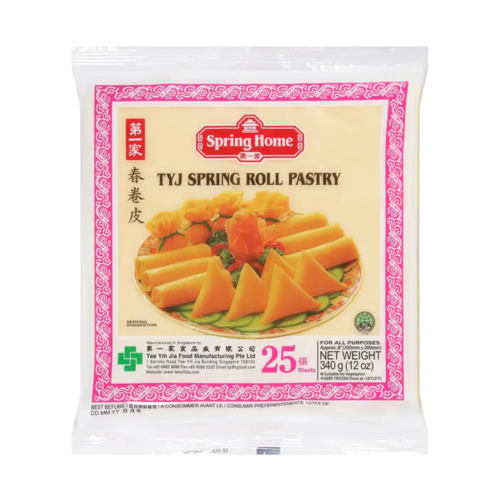 Bánh Tráng Bột Mì, TYJ Spring Roll Pastry, 25 Cái, 200 x 200mm, 12 oz (340g) - SPRING HOME