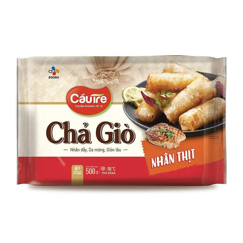 Chả Giò Nhân Thịt, Pork Spring Rolls (500g) - CAU TRE