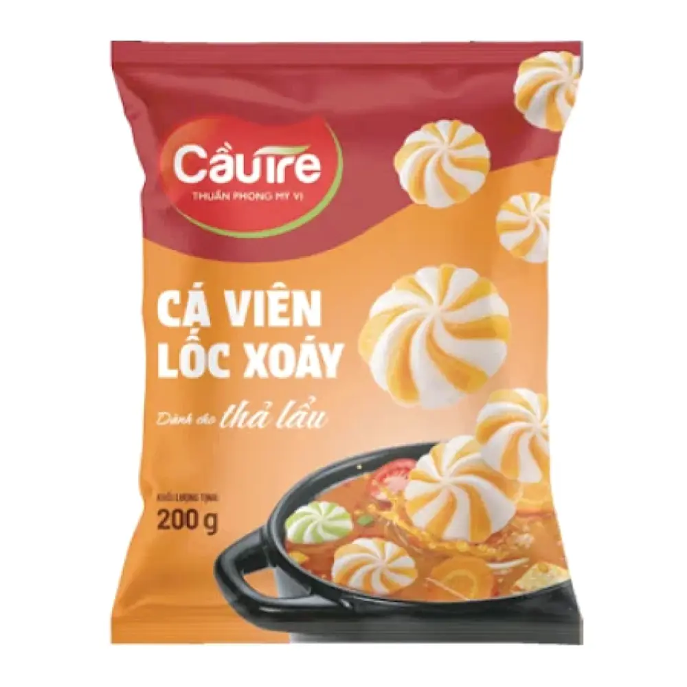 Cá Viên Lốc Xoáy Thả Lẩu, Swirl Fish Balls for Hot Pot (200g) - CAU TRE