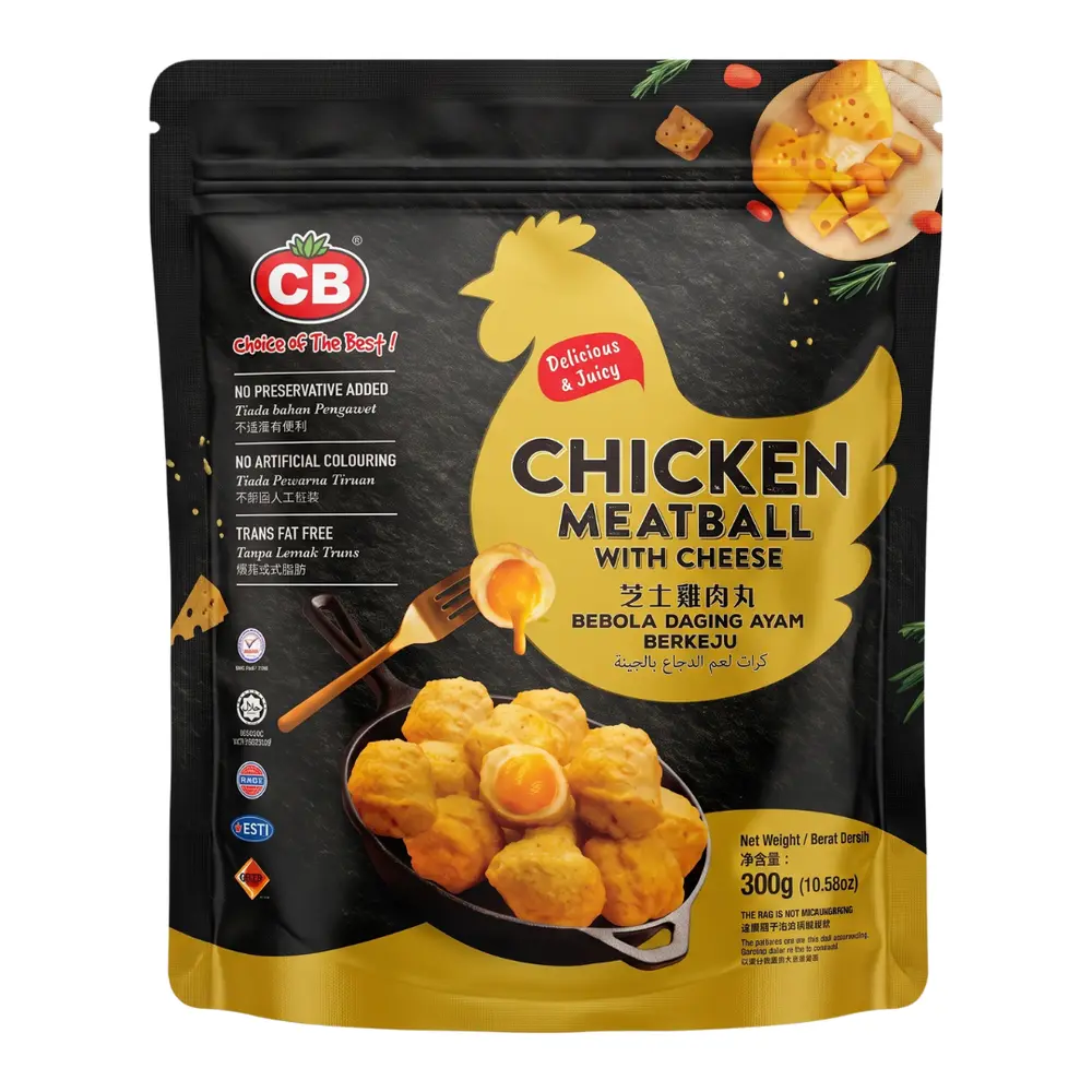 Gà Viên Nhân Phô Mai, Chicken Meatball with Cheese, 10.58 oz (300g) - CB