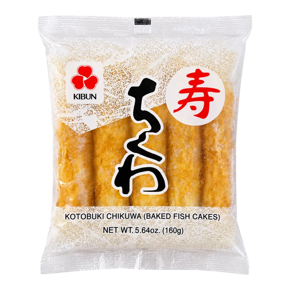 Chả Cá Nướng, Kotobuki Chikuwa, Baked Fish Cakes, 5.64 oz (160g) - KIBUN