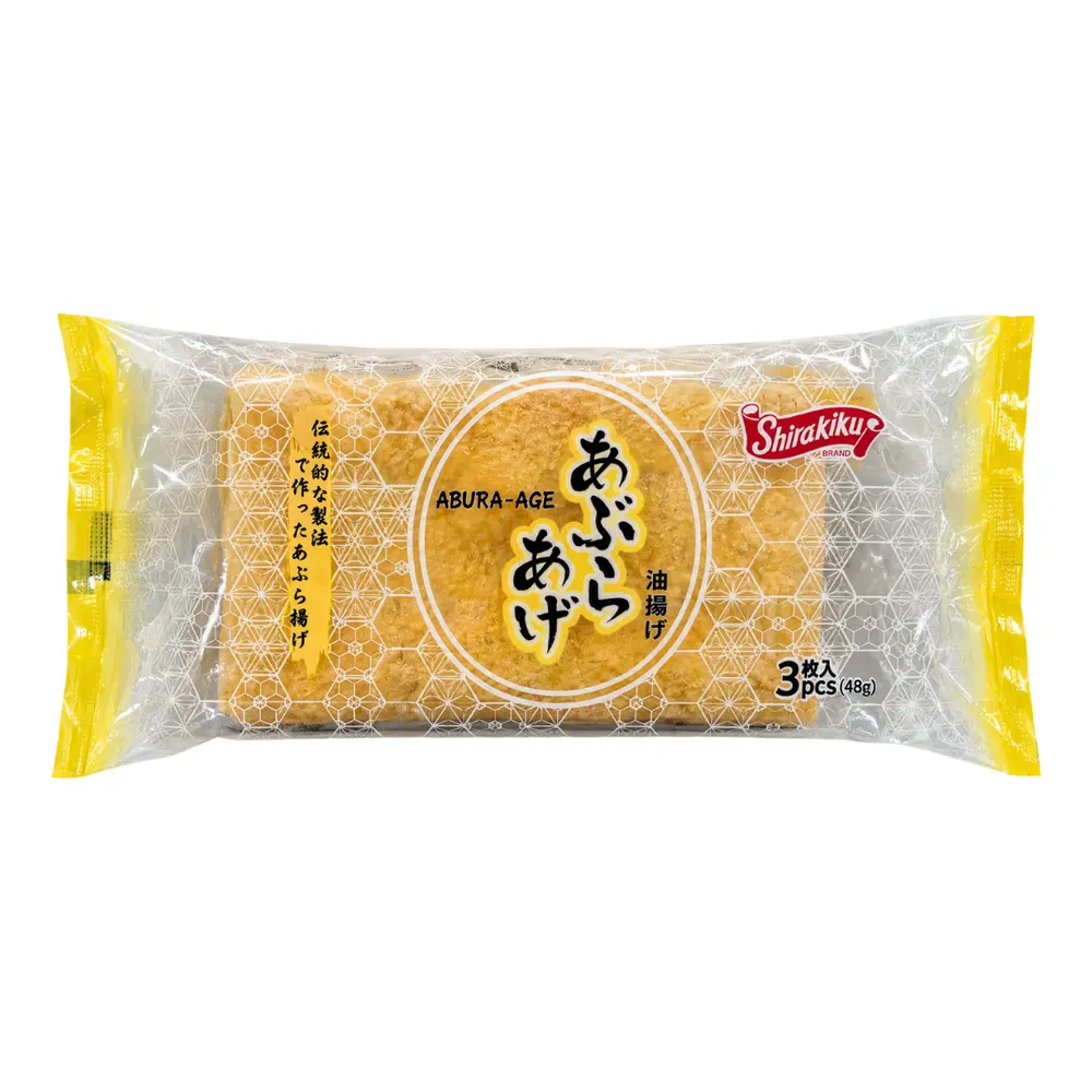Đậu Phụ Chiên, Abura-Age, Frozen Fried Tofu, 3 Miếng (48g) - SHIRAKIKU