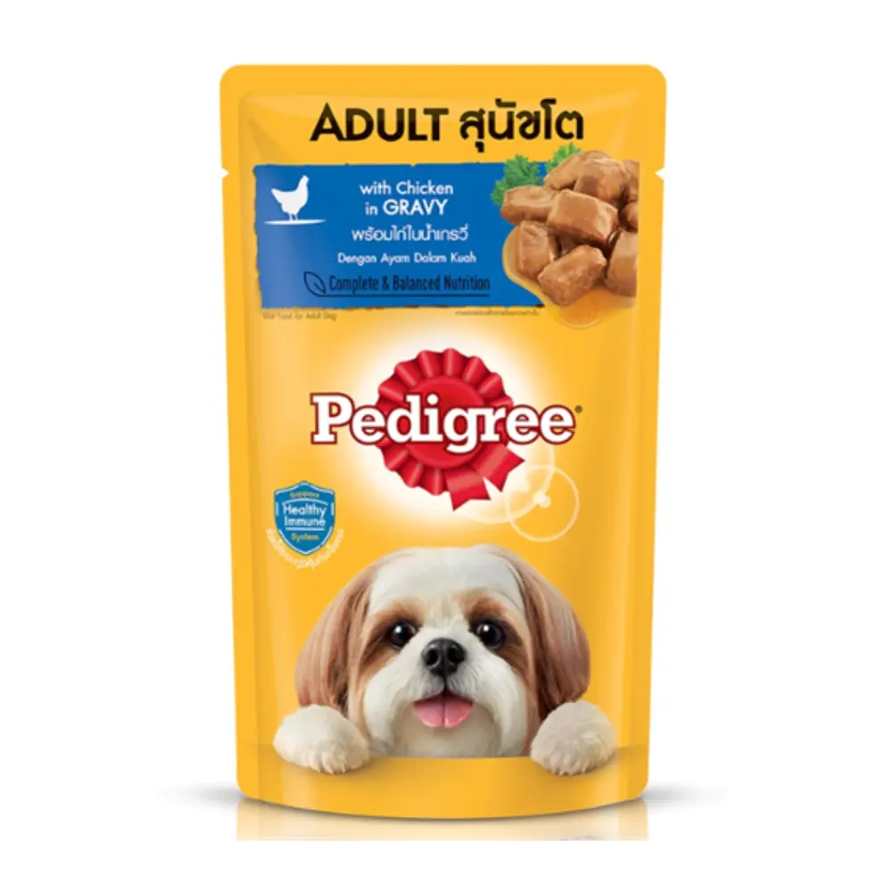 Thức Ăn Cho Chó Vị Gà Nấu Sốt, Dog Food, Chicken Flavor in Gravy (130g) - PEDIGREE