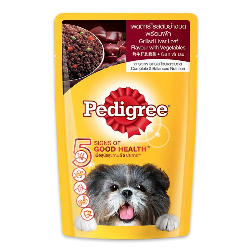 Thức Ăn Cho Chó Vị Gan & Rau, Dog Food, Grilled Liver Flavour with Vegetables (130g) - PEDIGREE