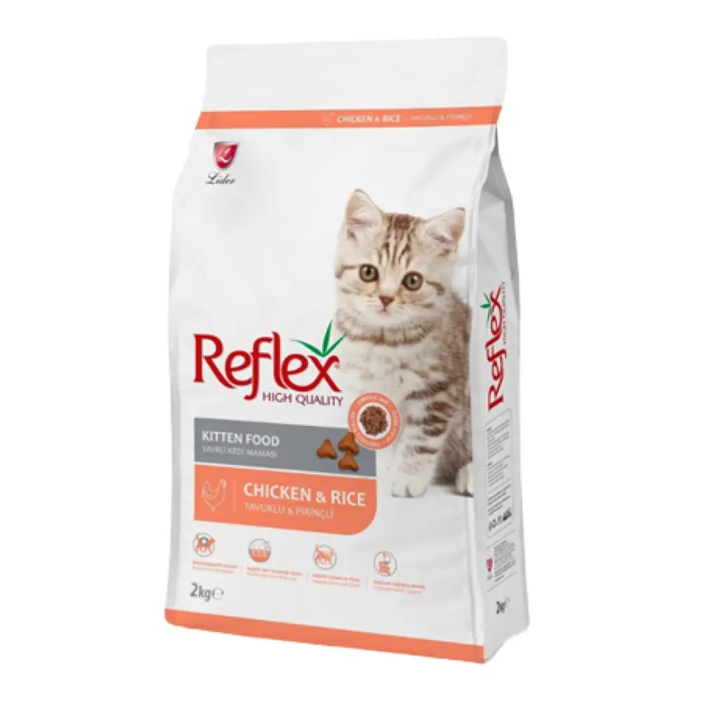 Thức Ăn Cho Mèo Con Vị Gà & Cơm, Reflex High Quality, Kitten Food, Chicken & Rice (2kg) - LIDER PET FOOD