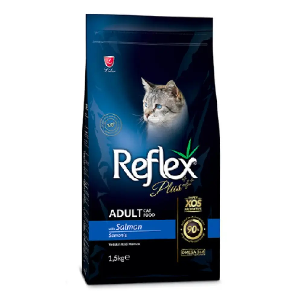 Thức Ăn Cho Mèo Lớn Vị Cá Hồi, Reflex Plus, Adult Cat Food, Salmon (1.5kg) - LIDER PET FOOD