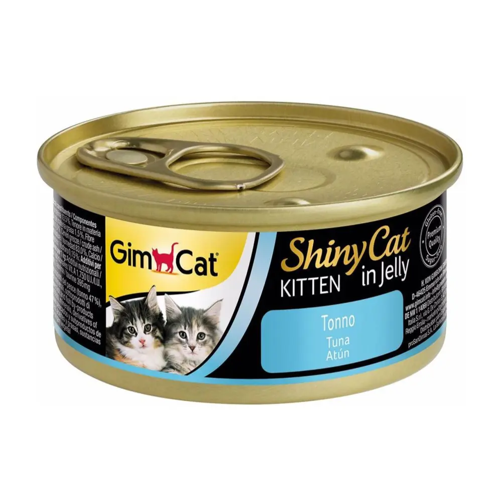 Thịt Cá Ngừ Cho Mèo Con, Shiny Cat in Jelly, Kitten, Tuna (70g) - GIMCAT