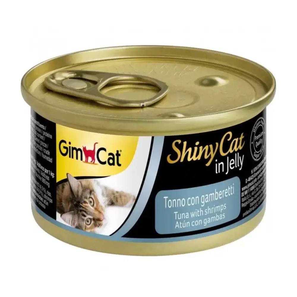 Thịt Cá Ngừ & Tôm Cho Mèo, Shiny Cat in Jelly, Tuna with Shrimp (70g) - GIMCAT