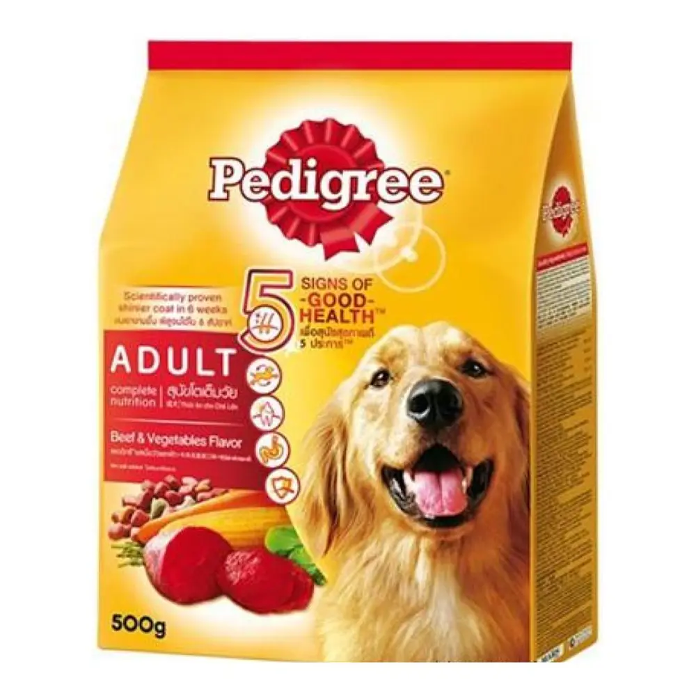 Thức Ăn Cho Chó Trưởng Thành, Vị Thịt Bò & Rau Củ, Adult Dog Food, Beef & Vegetables Flavor (500g) - PEDIGREE
