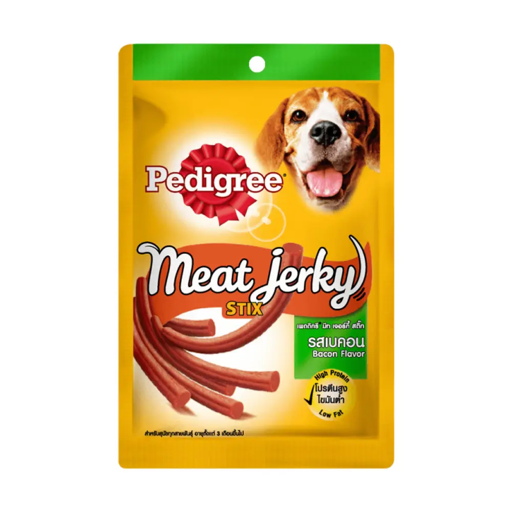 Que Thưởng Cho Chó Vị Heo Muối, Meat Jerky Stix, Bacon Flavor (60g) - PEDIGREE