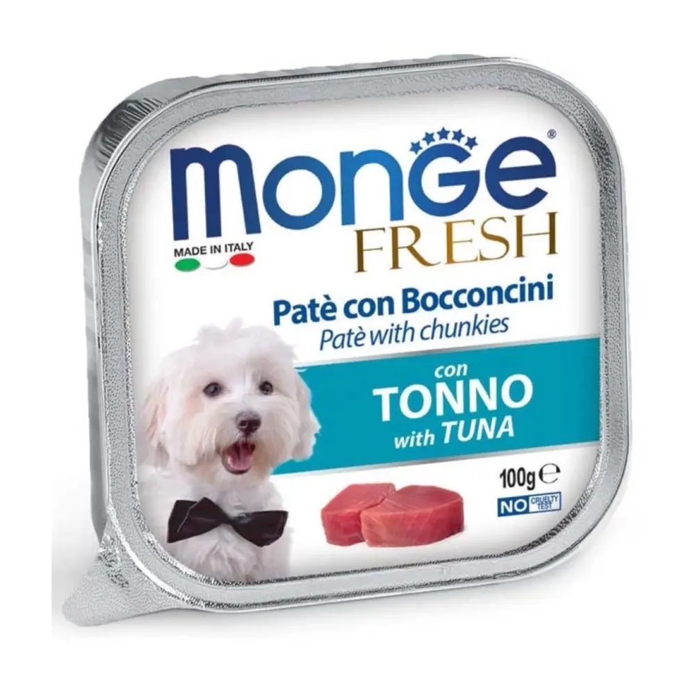 Pate Cá Ngừ Cho Chó Nhỏ, Fresh Pate with Chunkies, with Tuna (100g) - MONGE