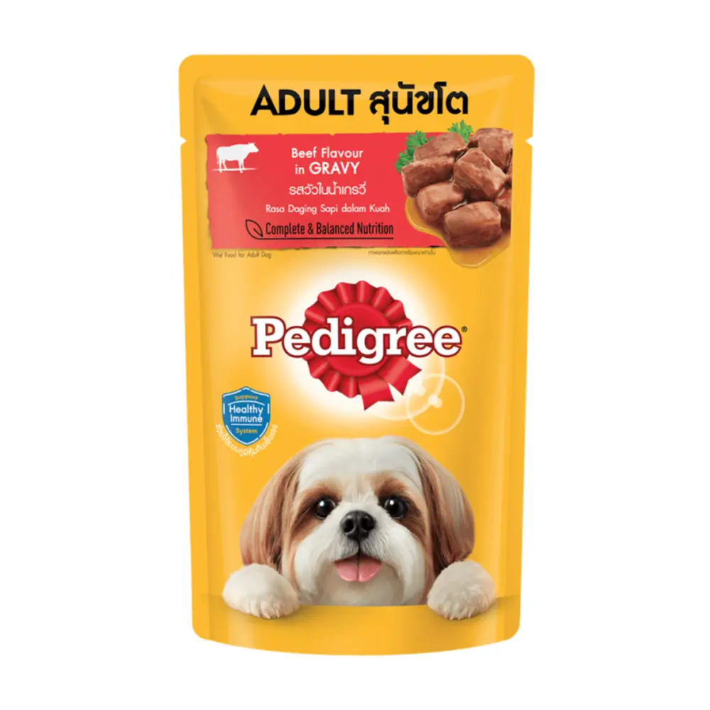 Thức Ăn Cho Chó Vị Bò Nấu Sốt, Dog Food, Beef Flavor in Gravy (130g) - PEDIGREE