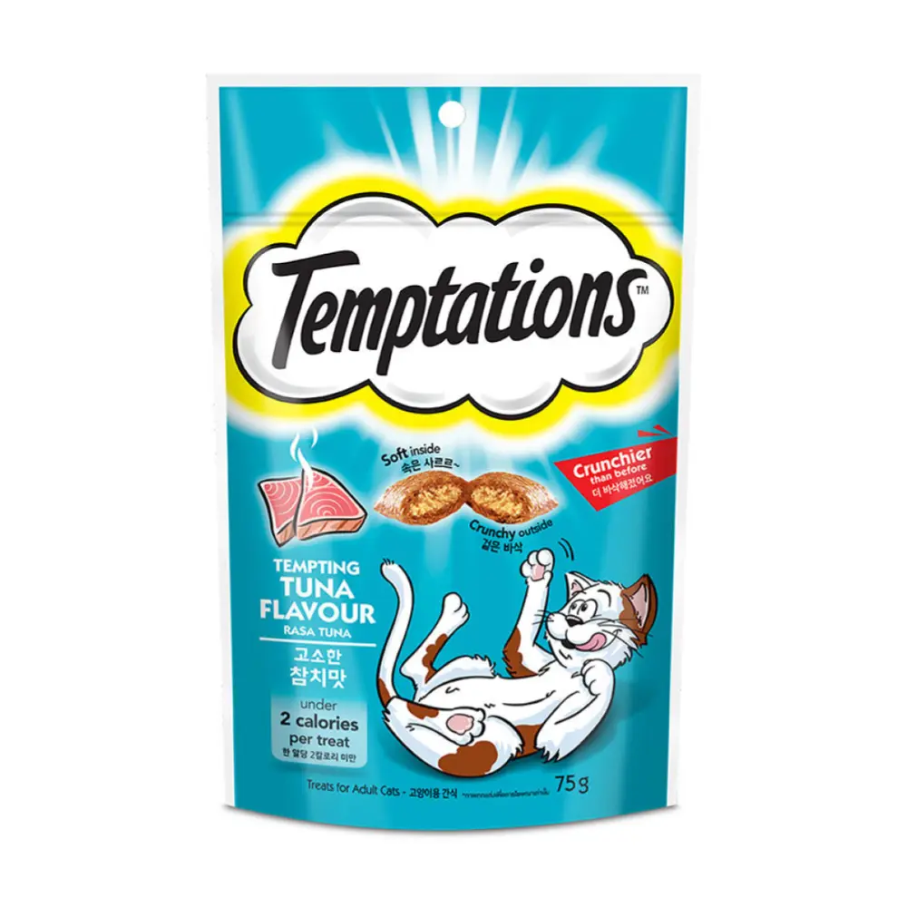 Bánh Thưởng Cho Mèo Vị Cá Ngừ, Treats for Adult Cats, Tempting Tuna Flavour (75g) - TEMPTATIONS